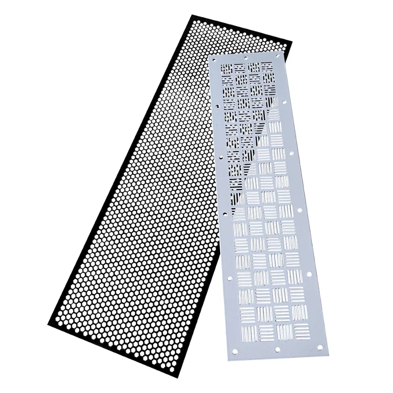 Air outlet aluminum perforated metal protection cover plate long holes combined perforated decorative plate