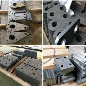 Anchor bolt flange embedded steel plate cutting