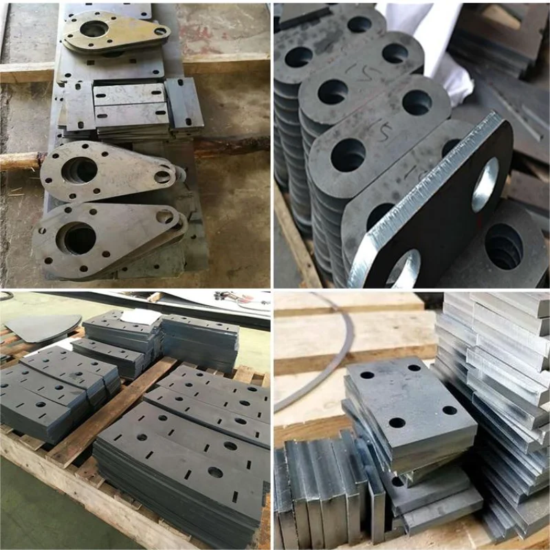 Anchor bolt flange embedded steel plate cutting