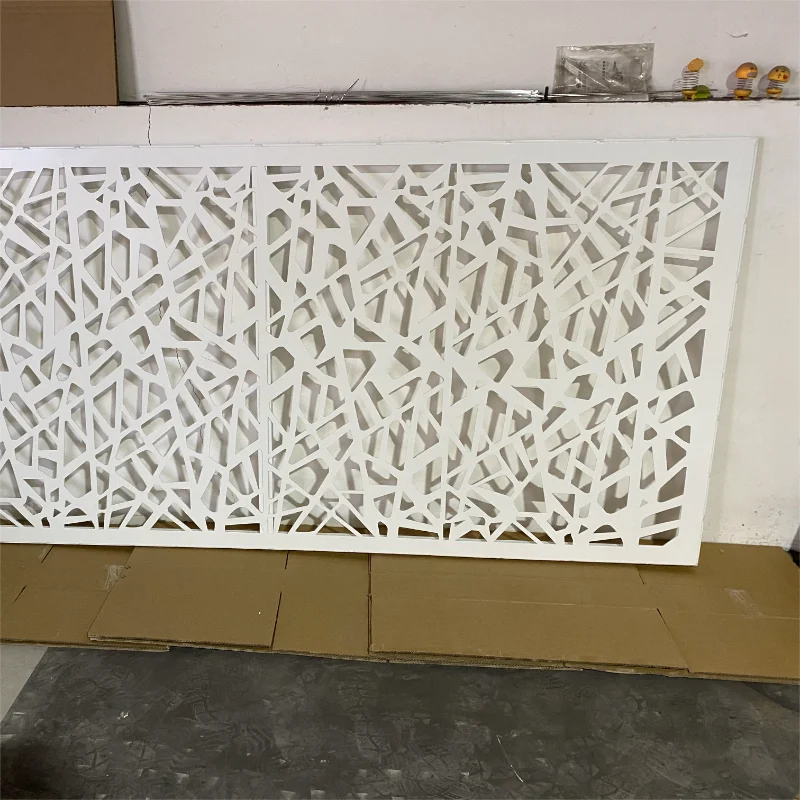 Irregularly cut aluminum metal wall panels