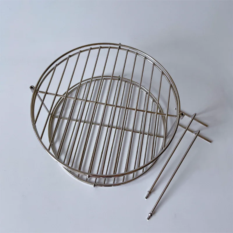 Double-layer detachable metal wire mesh rack for outdoor dining food support - Image 2