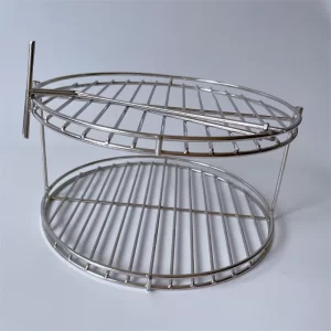 Customized multi-layer stainless steel metal mesh grating with handles/ Food cooling rack