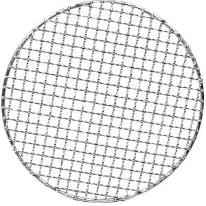 Multipurpose round charcoal grill pan/Stainless steel wire braided cross square hole baking tray