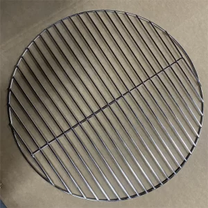 Round Outdoor BBQ Grill Accessories Stainless Steel Wire Mesh Welded Grate