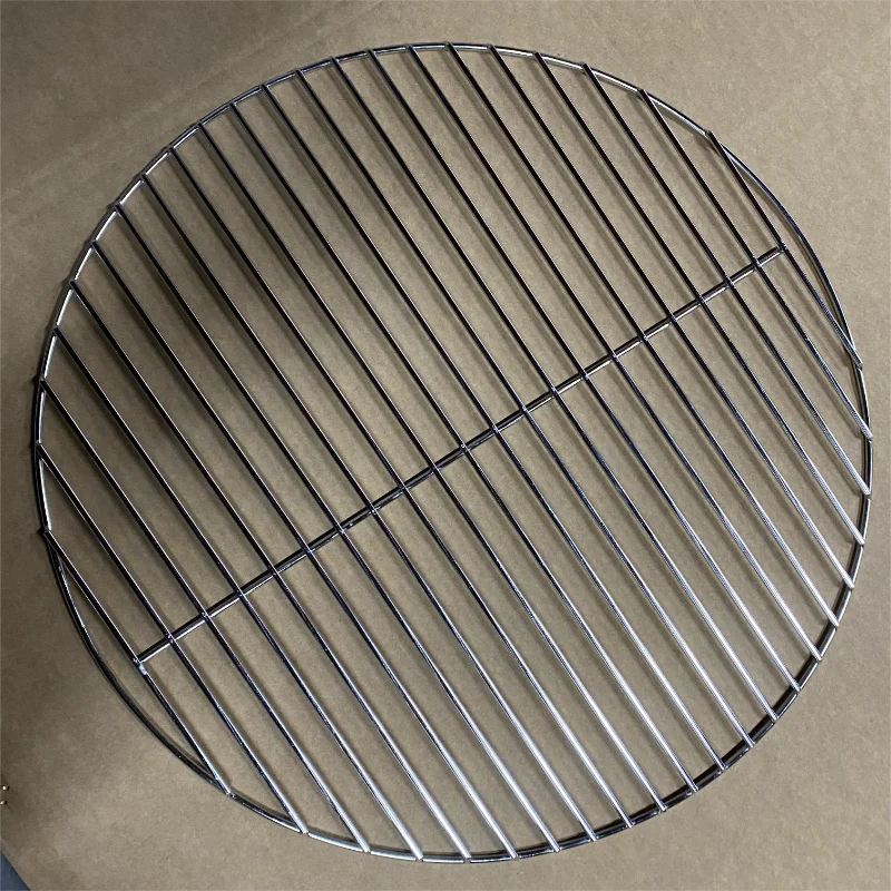 Round Outdoor BBQ Grill Accessories Stainless Steel Wire Mesh Welded Grate