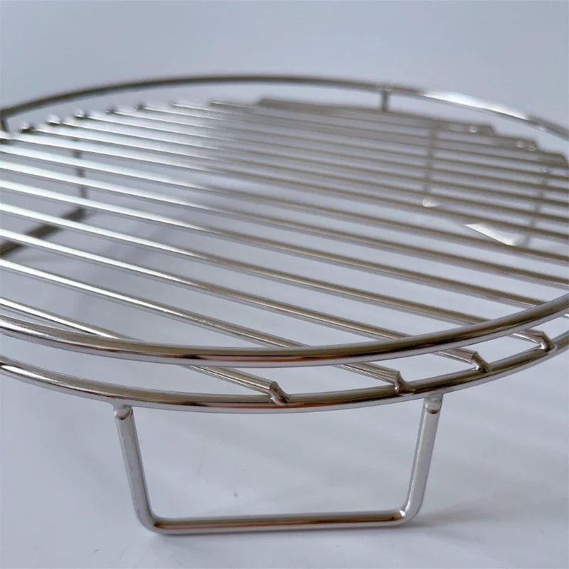 Baked food metal tray small round grid rack - Image 4