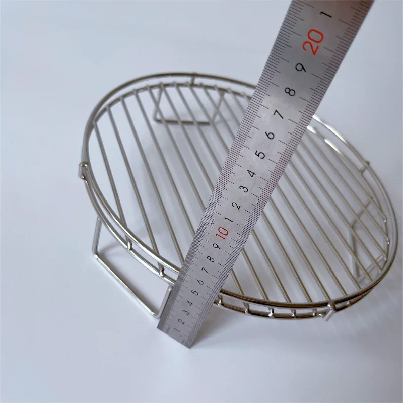 Baked food metal tray small round grid rack - Image 3