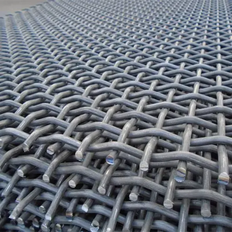 04 Stainless steel crimped sieving woven wire mesh for vibrating screen