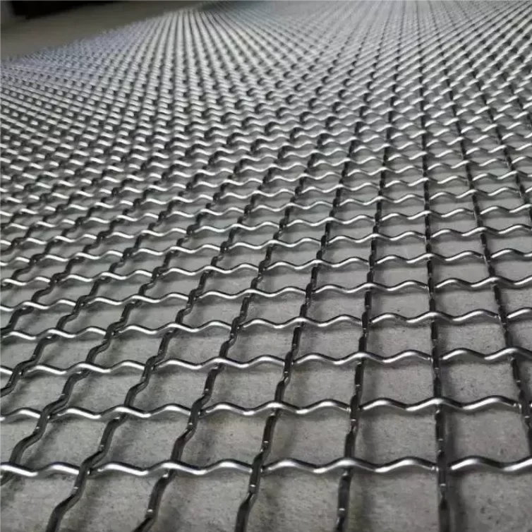 10mm hole size crimped woven mesh 65Mn steel custom metal woven wire mesh - Image 3