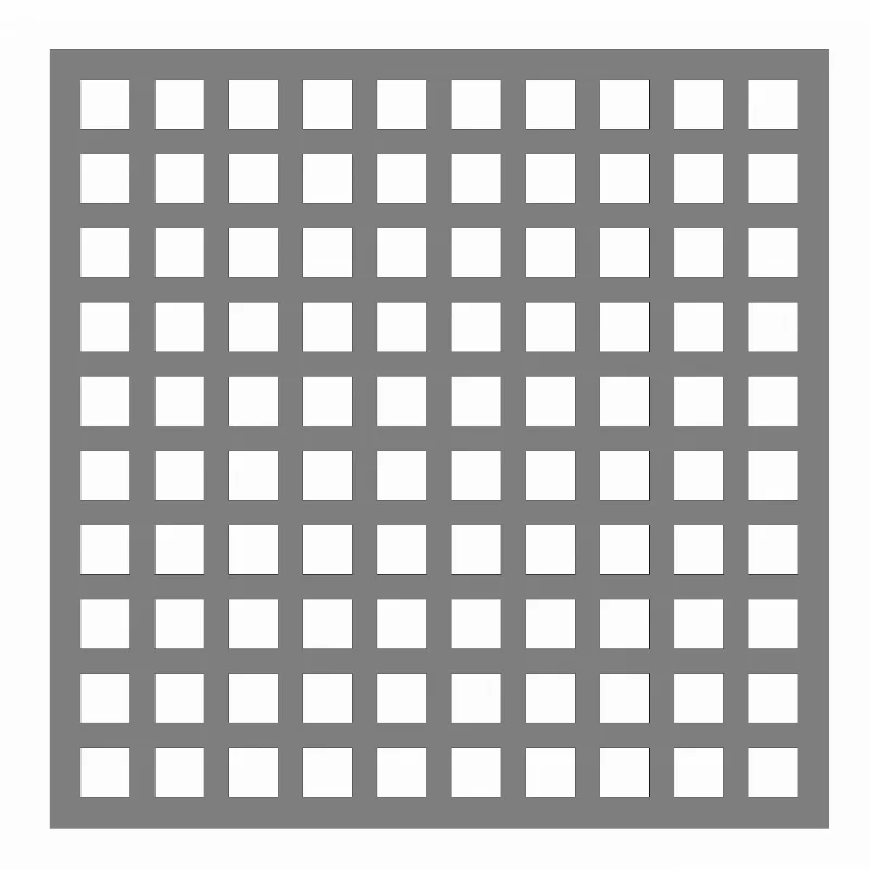 Stainless steel square hole perforated plate