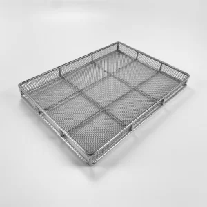 Stainless steel wire woven mesh basket can be produced in customized shapes