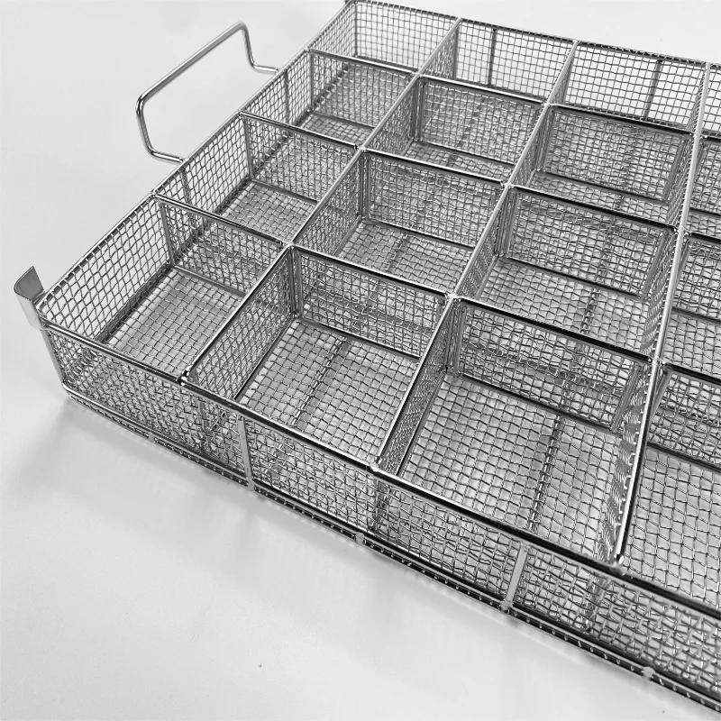 Multi-grid segmentation stainless steel wire metal mesh basket/ braided welded assembled metal mesh basket - Image 2