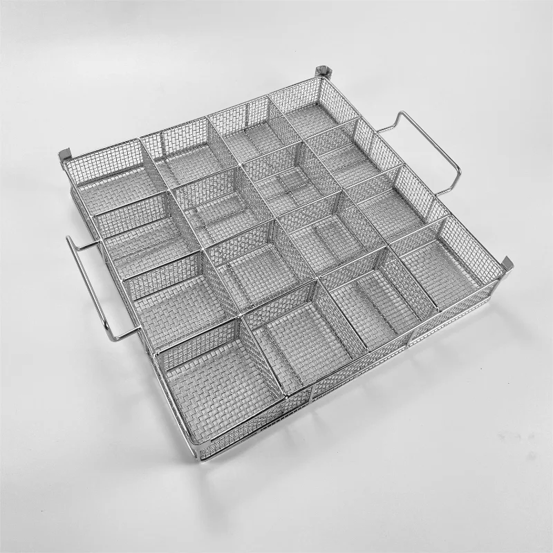 Multi-grid segmentation stainless steel wire metal mesh basket/ braided welded assembled metal mesh basket - Image 3