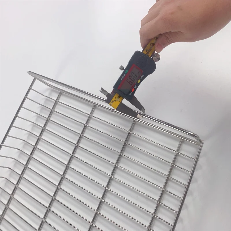 Stainless steel wire grid container for supermarkets, food display, shelf slot container - Image 3