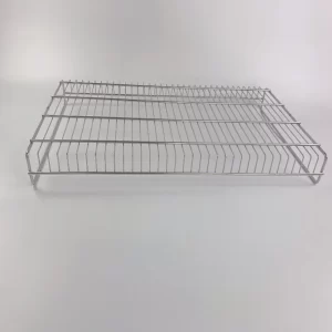 Stainless steel wire grid container for supermarkets, food display, shelf slot container