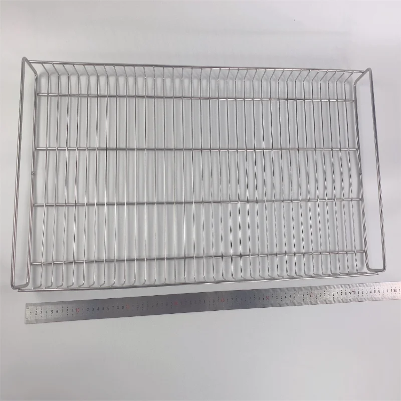 Stainless steel wire grid container for supermarkets, food display, shelf slot container - Image 4