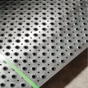 Custom fisheye metal foot strip plates are used in steel structures