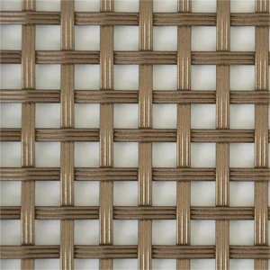 Stainless steel flat wire composite woven mesh for decoration