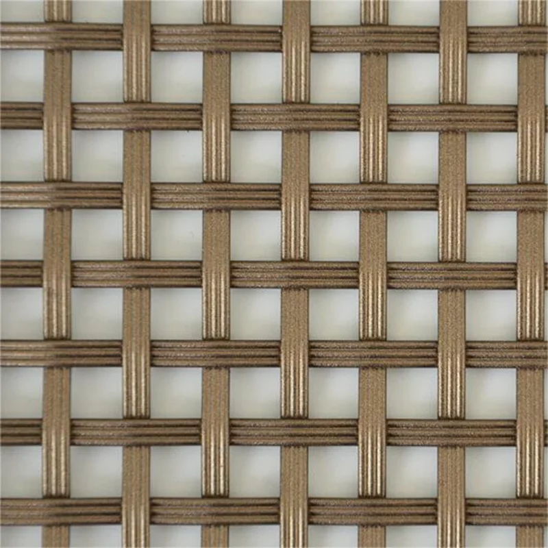 Stainless steel flat wire composite woven mesh for decoration